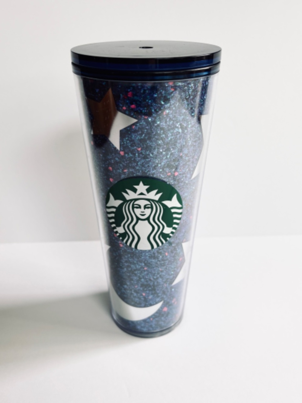 Disney Parks Starbucks Tumbler Mickey Wishes Come True Blue Venti NO STRAW